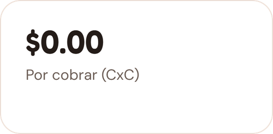 Por cobrar: $0.00